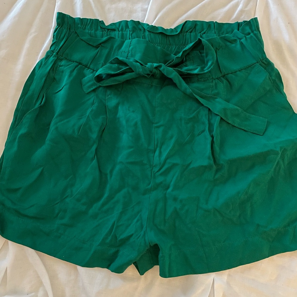 Green paper bag shorts
